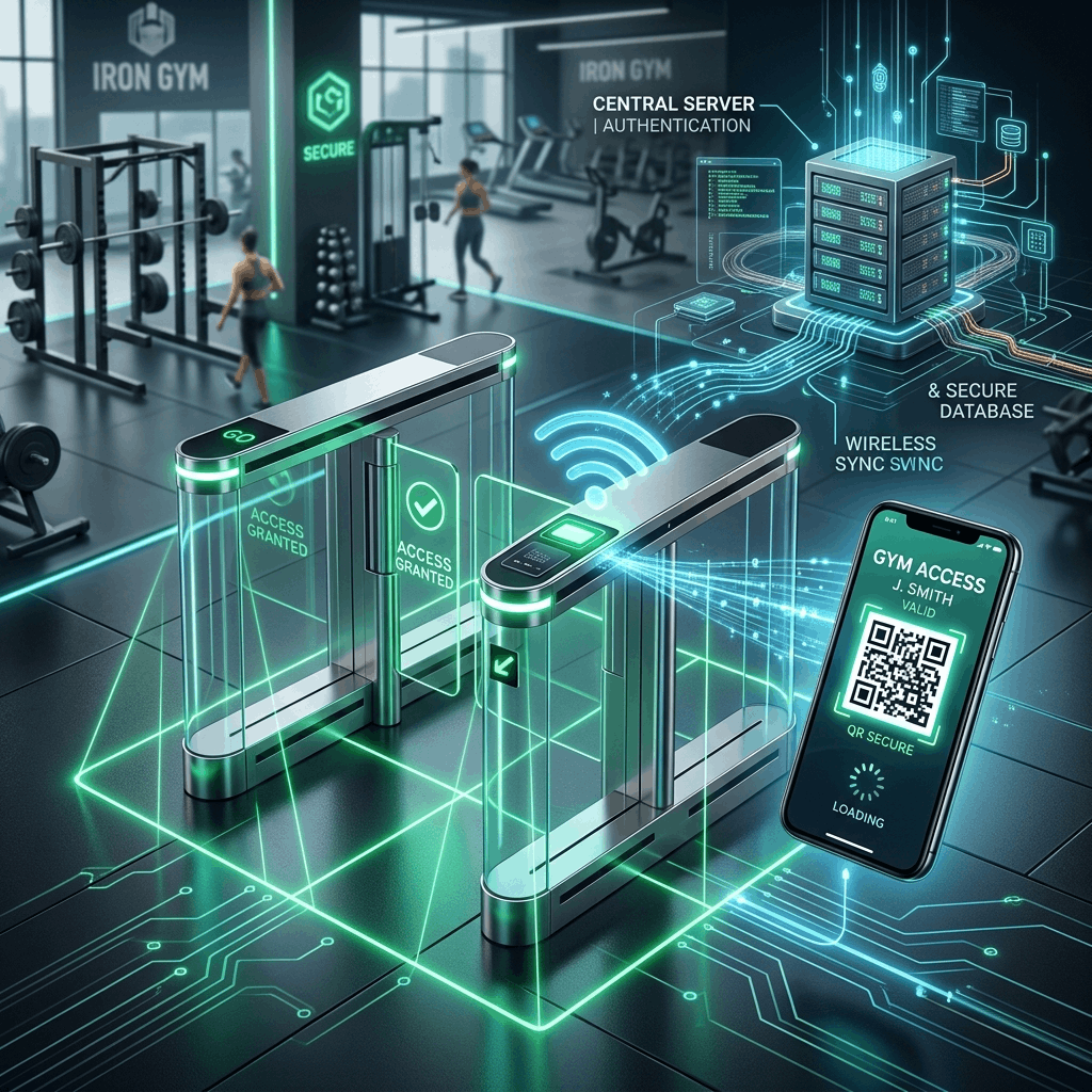 Offline-capable Biometric Turnstile Sync