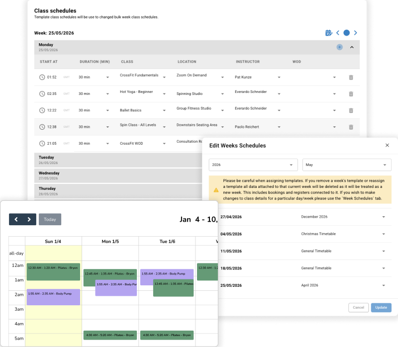 Multi-Discipline Scheduling & CrossFit WODs
