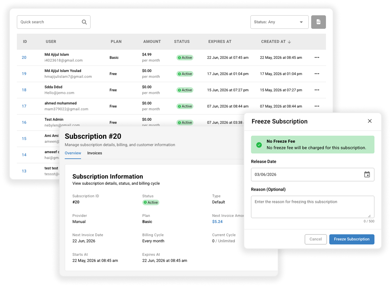 Automated Subscription Billing